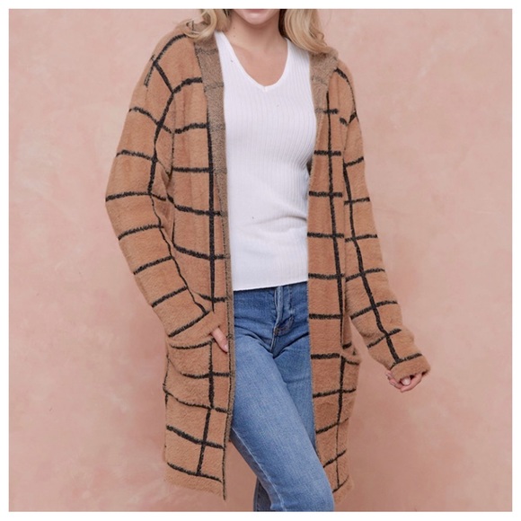 30 Cozy Boho Sweater Hooded Open Front Long Sleeve Cardigan - Picture 3 of 6